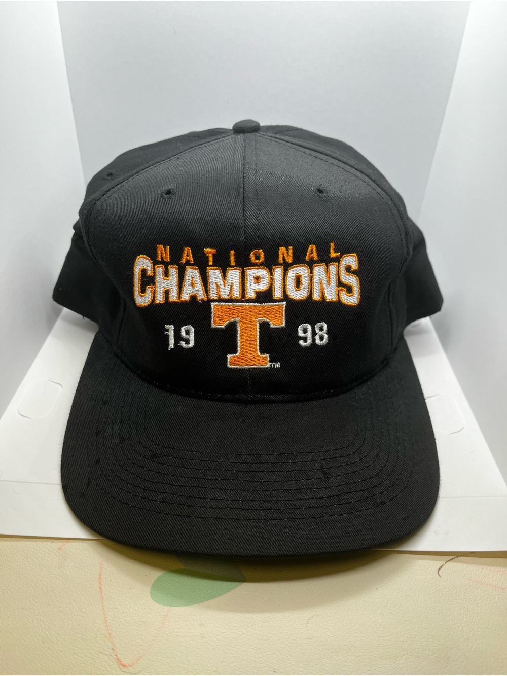 Vintage Tennessee Volunteers 1998 National Champions Black Snapback Cap